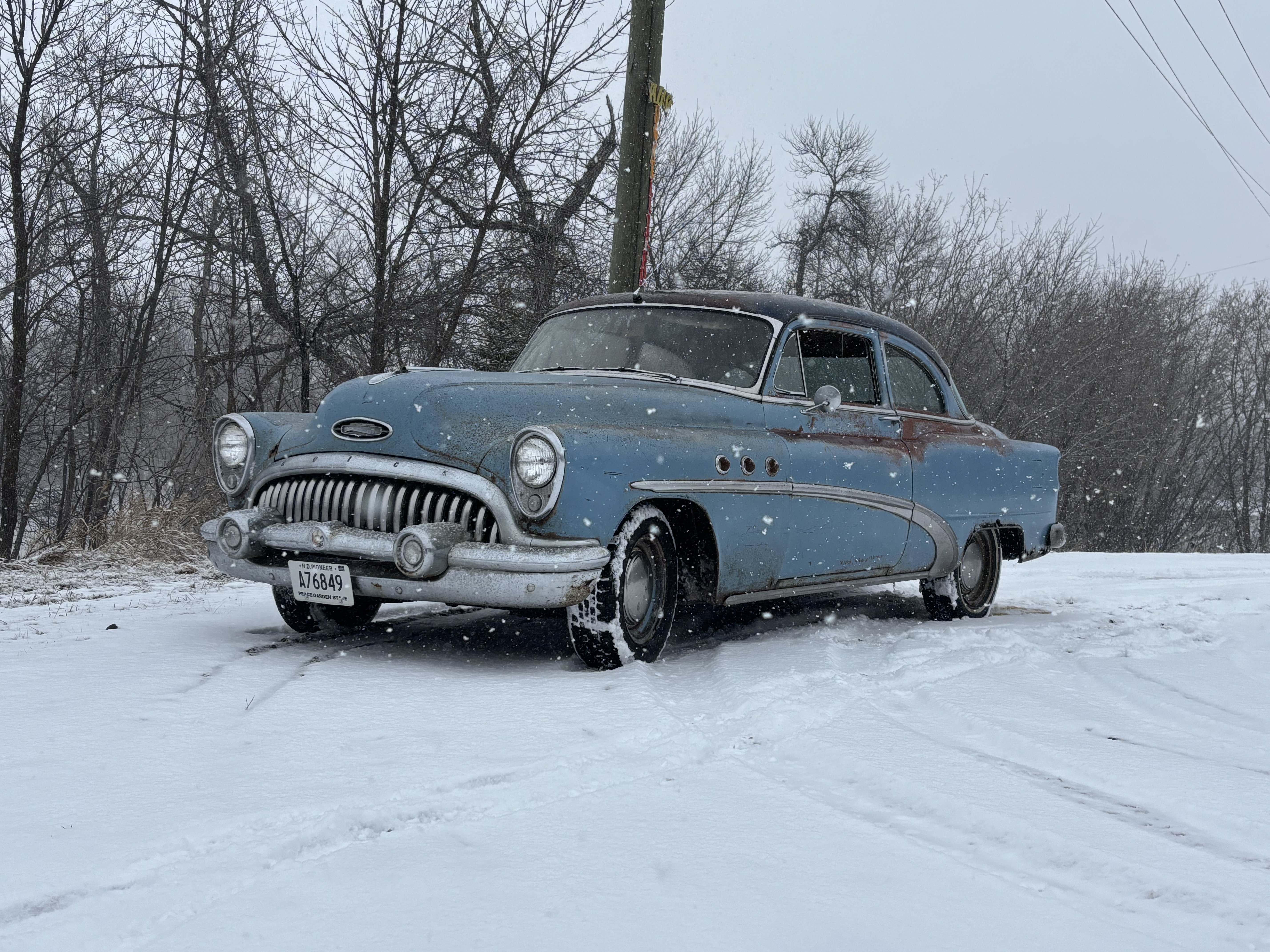 Buick playing in the snow