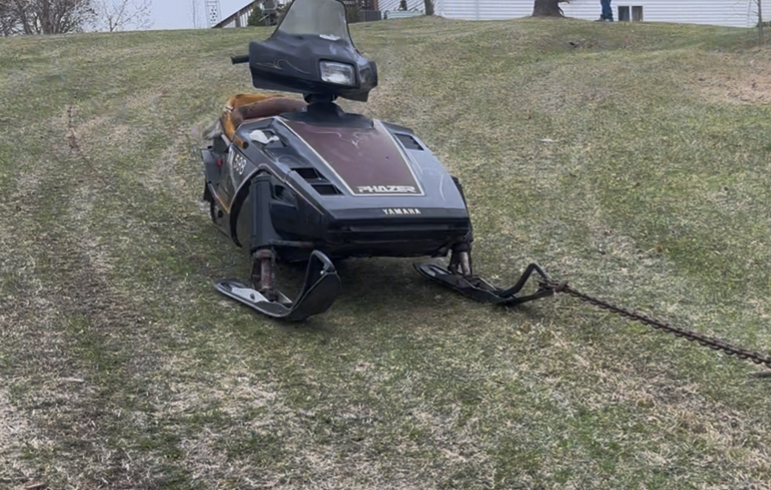 the Phazer being pulled with a chain